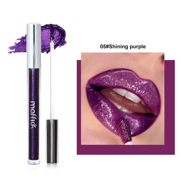 Lucidalabbra Maffik Rossetto liquido metallico Lucidalabbra di Halloween Lucidalabbra antiaderente in tazza Trucco Smalto per labbra glitterato perlato_voghion.com