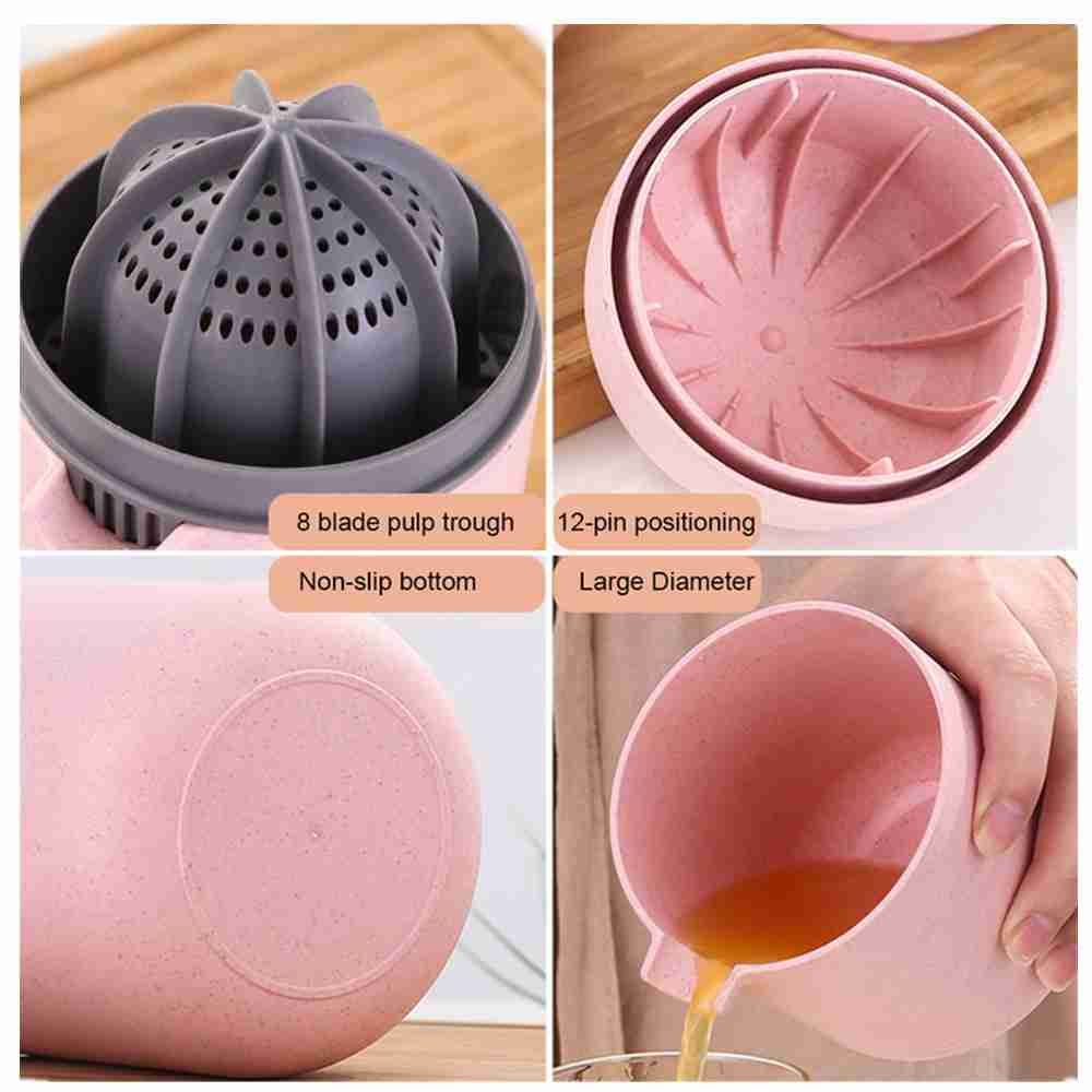 Presse-agrumes manuel avec couvercle rotatif et lame antidérapante pour citron, citron vert et pamplemousse_voghion.com