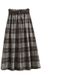 Gonna a ruota irregolare a quadri in lana per abbigliamento da donna, nuova gonna retrò primaverile e autunnale, gonna a vita alta sottile e di media lunghezza_voghion.com