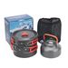 Set di pentole da campeggio portatili in alluminio ossidato duro per 2-3 persone con teiera_voghion.com