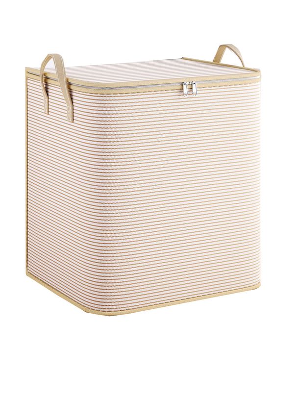 Ριγέ μη υφασμένο διπλό χερούλι Μεγάλης χωρητικότητας Τσάντα σκόνης Παπλωματοθήκη Αποσκευή Μετακίνηση Τσάντα συσκευασίας Τσάντα Φινιρίσματος Ρούχων_voghion.com