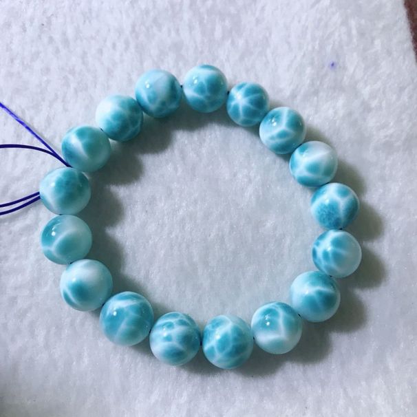 Natürlicher Schmuck im neuen Stil aus Seesteinen für Männer, Vollkorn-Jade, Schildkrötenrückenmuster, Dominica, Larimar, blauer Kristall_voghion.com