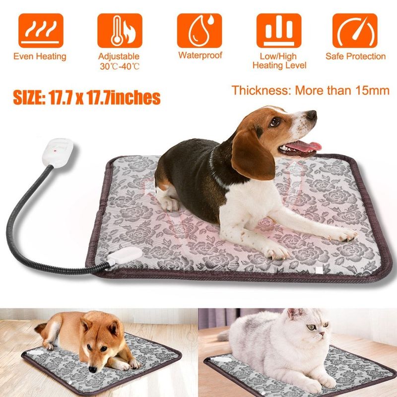 Heating Warming Heating Pad Electric Cat Blanket Pet Adjustable Waterproof Mat Dog_voghion.com
