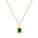 Sparkling 【 】 Green Light Luxury Charm Gorgeous Full Diamond Necklace Women's Versatile Clavicle Chain Titanium Steel 【 】_voghion.com