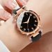 Engraved Number Belt Women's Starry Sky Luminous Dial Quartz Watch_voghion.com