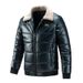 Herrenbekleidung Lederjacke Herren Plus Samt Verdickte Baumwolljacke Lammwolle Reversjacke Motorrad Lederjacke Herrenjacke Baumwolljacke_voghion.com