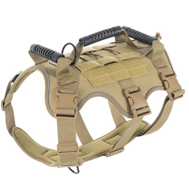 New Label Pet Vest-Style Tactical Harness Medium And Large Dog Walking Leash_voghion.com