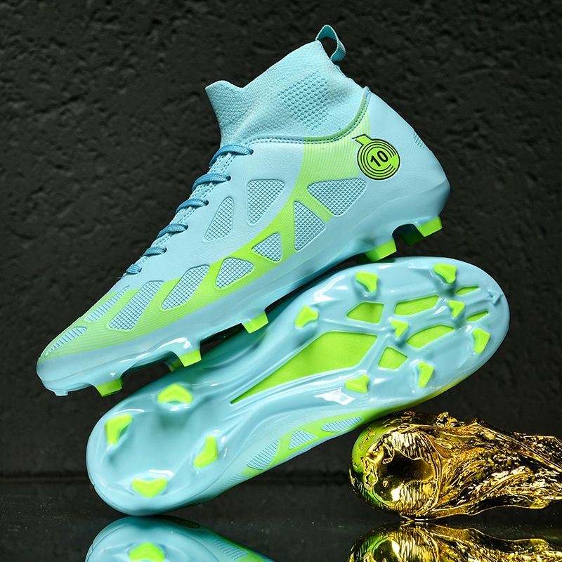 Large Size High Top Broken Long Nail Outdoor Training Football Shoes_voghion.com