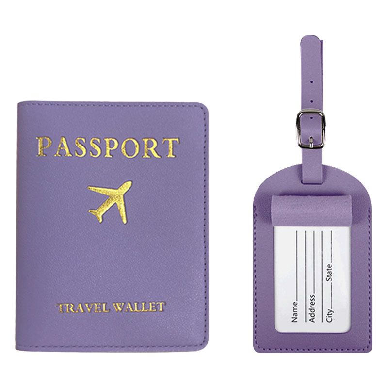 Luggage Tag And Passport Cover, Set Card Passport Holder Set Luggage Tag Passport Holder Passport Cover_voghion.com