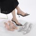 Herbst Neue Spitzen Bowknot Strass Sandalen Stiletto Heels Closed Toe Transparent High End High Heels Für_voghion.com