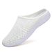 Summer Breathable plus size Men's Shoes Outer Wear Sports Casual Flying Woven Shoes Women's Slippers Lazy One Pedal Heel Half Slippers_voghion.com