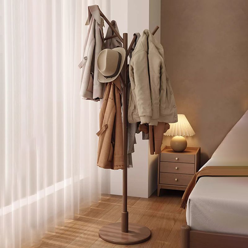 Solid Wood Simple Floor-standing Coat Bedroom Tree Branch Children's Wardrobe Clothes Indoor Bag Rack_voghion.com