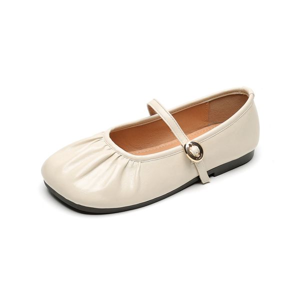 French Single Shoes Women's Flat Bottom Shallow Mouth Ballet Soft Sole Grandma Shoes With Mary Jane Shoes_voghion.com