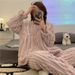 Autumn And Winter Flannel Pajamas Women's Season Thickened And Velvet Loungewear Suit_voghion.com