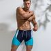 Herrenbekleidung Neue Mode Farblich passende Fünf-Punkt-Badehose für Herren Jugend Nylon Schnelltrocknende Badehose für heiße Quellen Strandhose_voghion.com