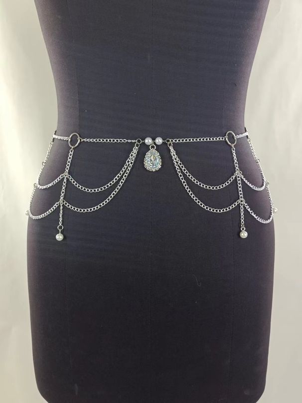 MW3232 Europeisk och amerikansk midjekedja stor ädelstenspärla hänge liten ring sammankopplad tofs kedja midjekedja_voghion.com