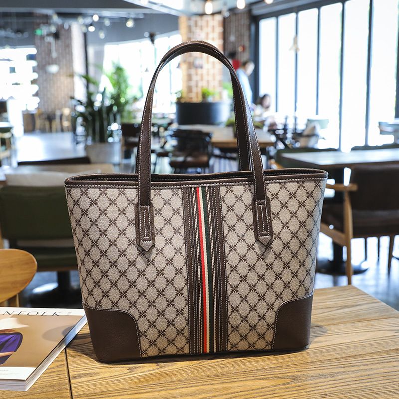 Sac fourre-tout imprimé de Style coréen, sac à bandoulière de grande capacité, sac à main Simple pour femmes, sac de transport, nouvelle collection printemps 2024_voghion.com