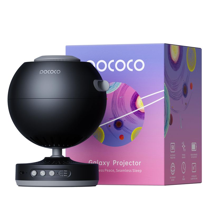 POCOCOGalaxyProjektorGalaxyLichtProjektorSternProjektorNachtLichtLampe mitHighDefinitionSoftLightfürKinder_voghion.com