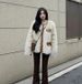 Faux Fur Jacket – Short Plush Toscana Fox Coat In Cream (S-XL, Winter-Ready)_voghion.com