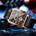 Authentic Men Watch Square Stainless Stee Waterproof Man Wristwatch Luxury Quartz Calendar Hollow Original_voghion.com