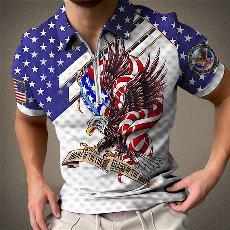Herren 3D-Digitaldruck-Mode-Logo-POLO-Shirt, lässige Mode, Harajuku, hochwertige Herren-Kurzarm_voghion.com