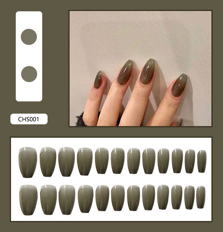 European And American Solid Color Nail Wearing Nail Patches Finished Nail Patches Ballet Armor Trapezoidal Distinctive Translucent_voghion.com
