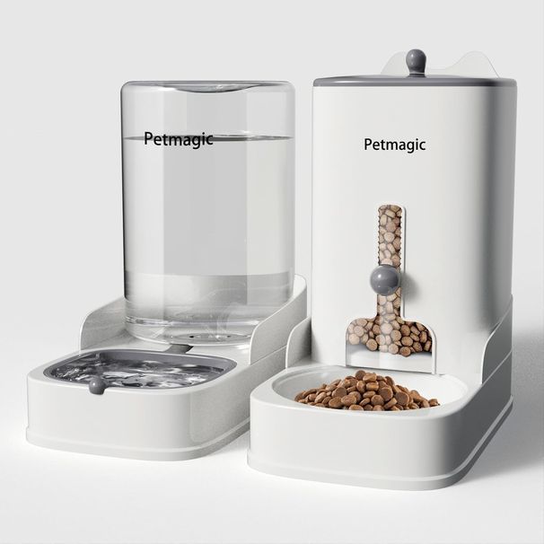 Mangiatoia per gatti Von Petmagic Ist Ein 3,6 L Großes Futter- Und Wassernapf-Set Für Katzen Dieses Zweiteilige Set Eignet Sich Für Die Fütterung Von Haustier_voghion.com