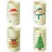4 Piece Set Of Printed DIY Layout Candle Glow Theme Party Decoration LED Electronic Candle Light Festival Light Up_voghion.com