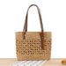 French High-end Western-style Large Capacity Woven Bag Suitable for Beach Vacation Solid Color Versatile Tote Bag Shoulder Bag_voghion.com