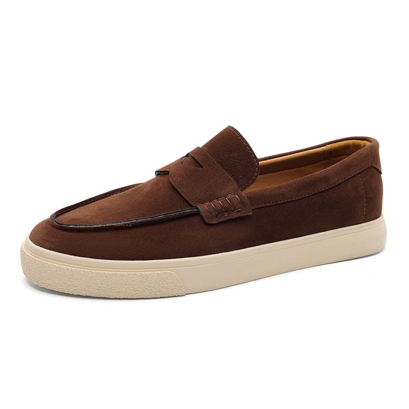 SHLIANG New Men's Loafers Cow Suede Slip On Flats Handmade Male Casual Shoes Leisure Walk Moccasins Outdoor Business Shoes Y0636_voghion.com