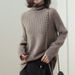Oversize-Rollkragenpullover für Damen – Grobstrickpullover – Loungewear im koreanischen Stil (S-XL/Einheitsgröße)_voghion.com