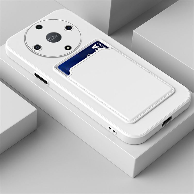 Liquid Silicone Case For Honor Magic 5 Lite X8 X7 X8A X7A Funda For Huawei P30 Pro P40 Lite Nova 9 8i Card Slot Holder Bag Cover_voghion.com