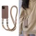 Crossbody Lanyard Solid Soft Phone Cover til iPhone 13 MiNi 12 11 Pro Max 14 Pro XS XR X 8 7 Plus SE3 Korea Strap Silikone Cover_voghion.com