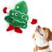 1pc Festive Christmas Tree Plush Dog Toy, Durable Polyester Chew Toy For Small Breeds, Interactive Holiday Pet Plaything_voghion.com