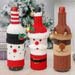 Weihnachtsdekorationen Claus Weinflaschen-Set Gestricktes Weinflaschen-Set Champagner-Weinflaschen-Set Restaurant Urlaubsszene Layout_voghion.com