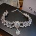 Collana girocollo di lusso con luce di cristallo esagerata, catena per clavicola da donna alla moda_voghion.com
