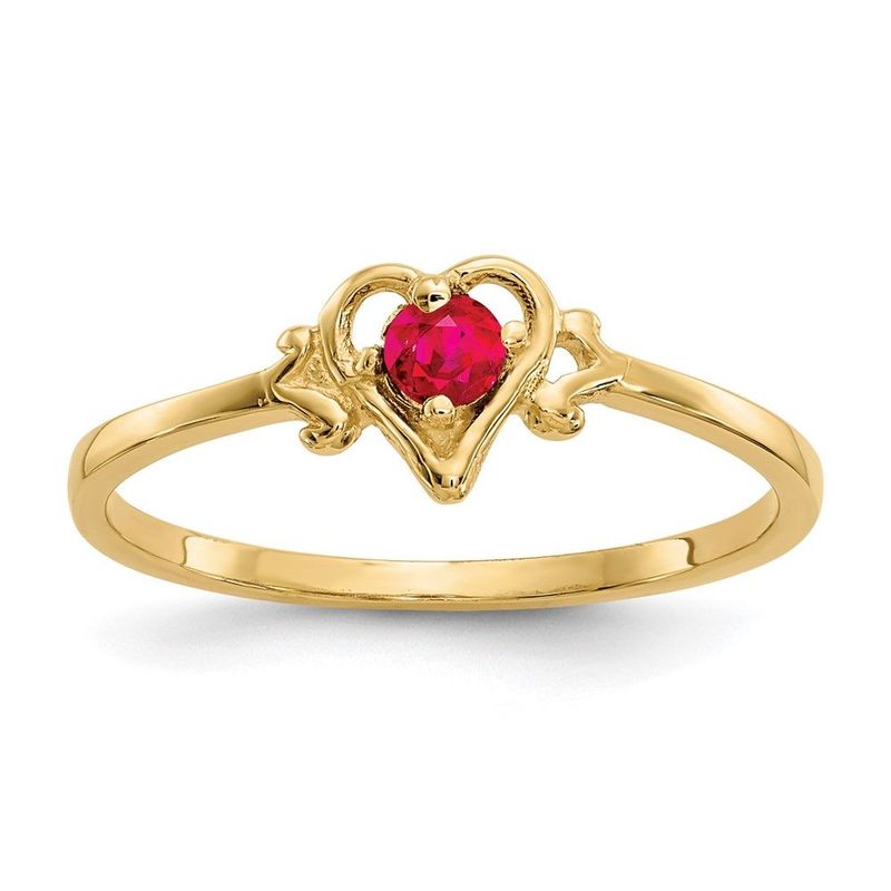 14K Ruby Birthstone Heart Ring_voghion.com