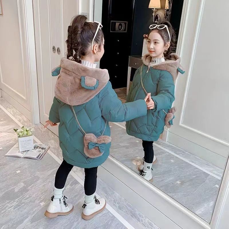 Ropa de invierno para niñas, abrigos de algodón de moda, medianos y largos, para niñas mayores, chaquetas acolchadas de algodón para niñas, bolsas gratis al pedirlas._voghion.com