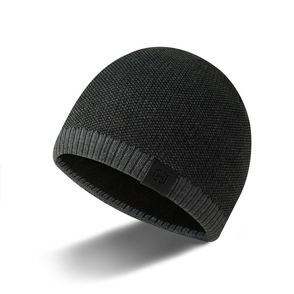 Nuovi cappelli lavorati a maglia per uomo, cappelli a cupola, cappelli caldi autunnali e invernali, cappelli di lana con etichetta in pelle casual alla moda_voghion.com