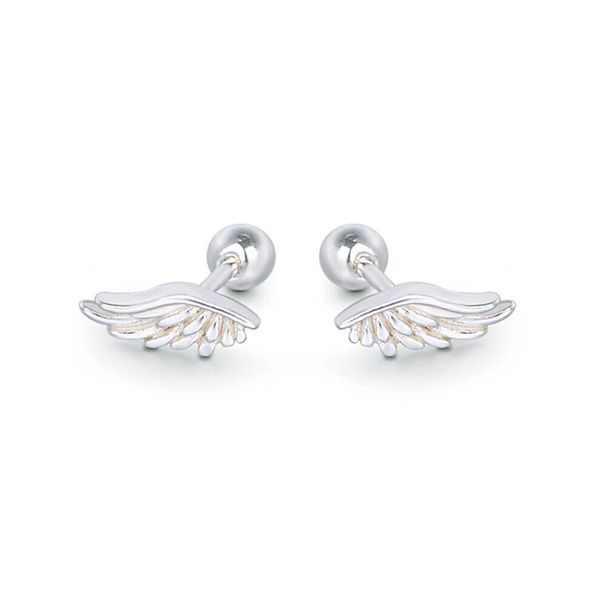 Orecchini a perno con chiusura a vite in argento sterling 925 A1327_voghion.com