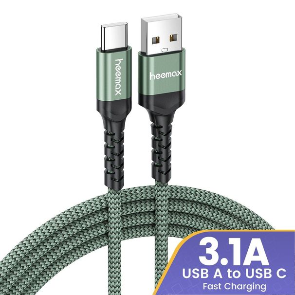 Câble USB-A vers USB-C tressé pour chargeur rapide Type C pour iPhone 15/16/Samsung_voghion.com
