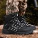 High-Top-Stiefel Herrenschuhe Bequeme Casual Outdoor-Wanderschuhe Herren Atmungsaktive Wanderschuhe Dickbesohlte Kampfstiefel Herren_voghion.com