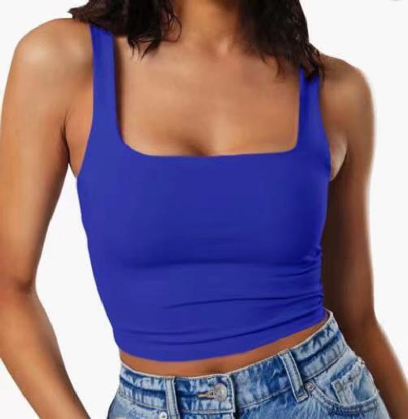 New European And American Style Small Vest Women's Clothing Women's Solid Color Sexy Trendy Navel Exposed Short Vest_voghion.com
