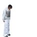 Herrenbekleidung Persönlichkeitsdesign Hohe Taille Freizeithose Zerrissene Nähte Doppelte Taille Hip Hop Gerade Hose Punk-Stil_voghion.com