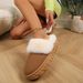 Pantofole di pelliccia da donna, autunnali e invernali, bidirezionali, con supporto intermedio, suole spesse e caldo esterno in velluto, cintura elastica in peluche_voghion.com