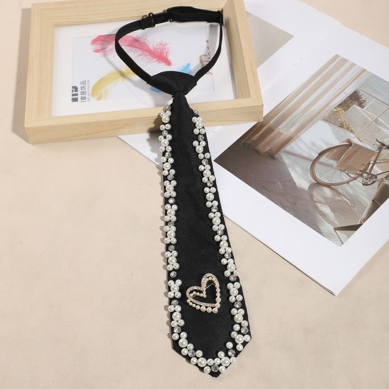 Korean Style Suit Women's Children's Bow JK Tie Elastic Band Bee Accessories Inlaid With Diamonds Bowknot Collar Flower_voghion.com