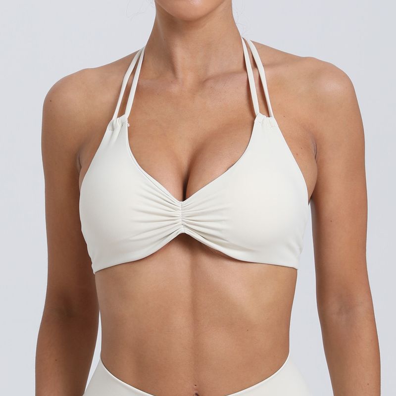 Îmbrăcăminte pentru femei, cataramă cu dublă reglare, gât cu capul, vestă de yoga cu spate frumos, top sport strâns pentru femei, sutien de fitness cu uscare rapidă_voghion.com
