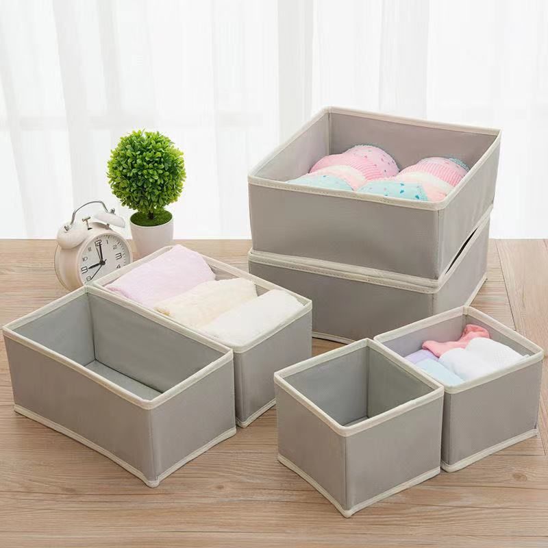 Aufbewahrungsbox für Zuhause, 6-teiliges Set ohne Deckel, zusammenklappbare Aufbewahrungsbox, Aufbewahrungsbox für Kleinigkeiten, Spielzeug, Aufbewahrungsbox für Zuhause, Aufbewahrungsbox für Kleidung_voghion.com