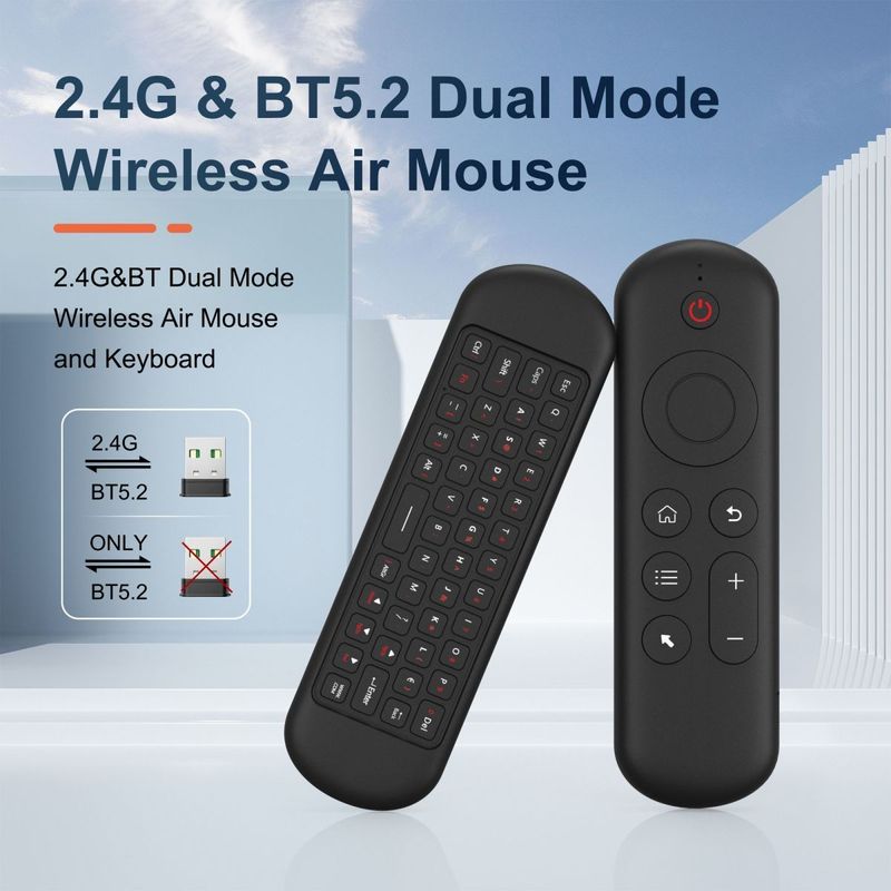 M5 Dual-Mode 2.4G+BT Wireless Keyboard Mouse TV Set-Top Box Small Backlight Smart Remote Control_voghion.com