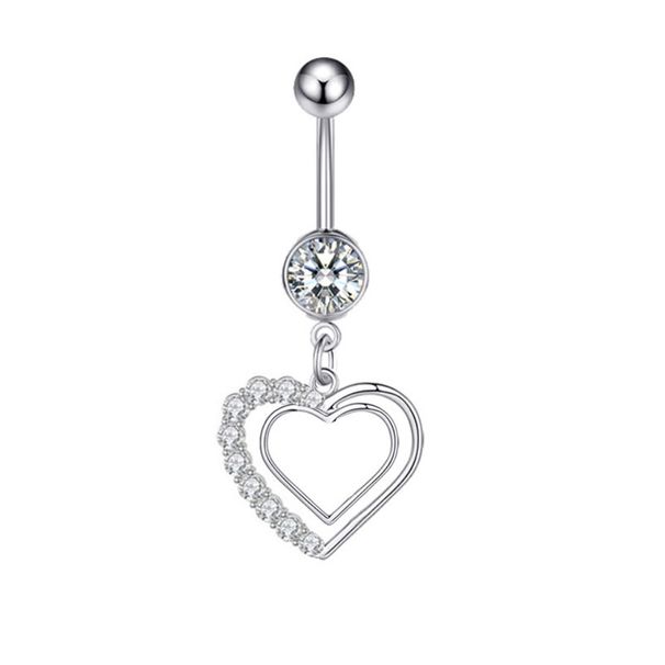 Piercing per ombelico con nappa a farfalla in zircone micro pavé transfrontaliero europeo e americano_voghion.com